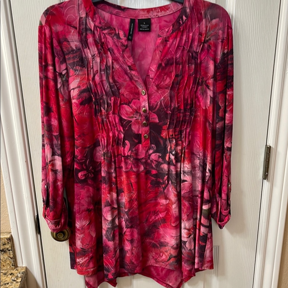 Women's Floral Pink Top by New Directions